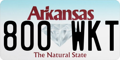 AR license plate 800WKT