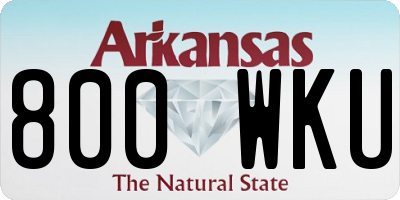 AR license plate 800WKU