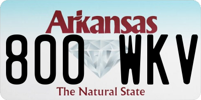 AR license plate 800WKV