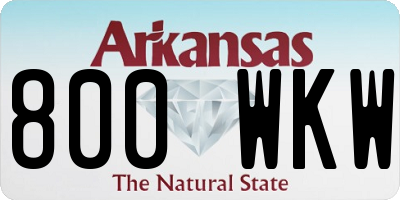 AR license plate 800WKW
