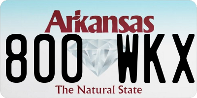 AR license plate 800WKX