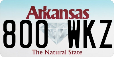 AR license plate 800WKZ