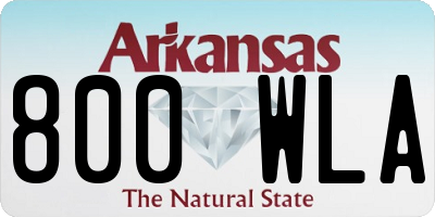 AR license plate 800WLA