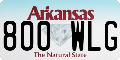 AR license plate 800WLG