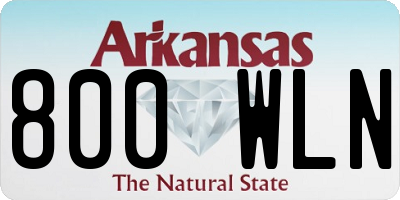 AR license plate 800WLN