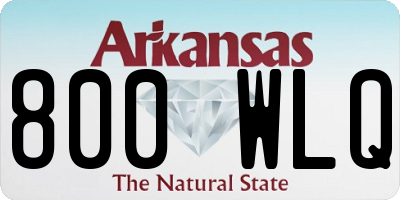 AR license plate 800WLQ