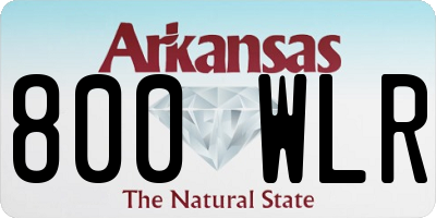 AR license plate 800WLR