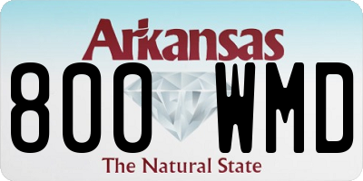AR license plate 800WMD