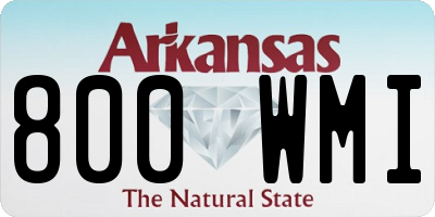 AR license plate 800WMI