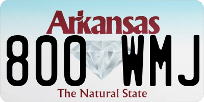 AR license plate 800WMJ