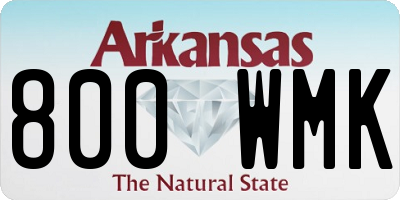 AR license plate 800WMK