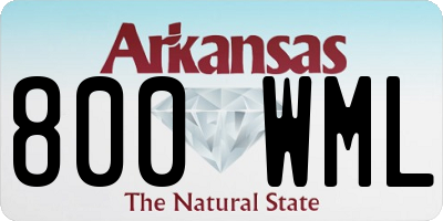 AR license plate 800WML