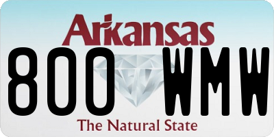 AR license plate 800WMW