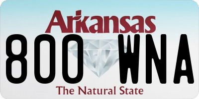 AR license plate 800WNA