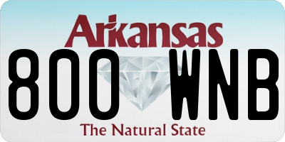 AR license plate 800WNB