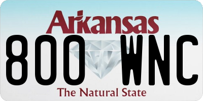 AR license plate 800WNC