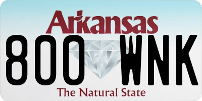 AR license plate 800WNK