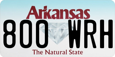 AR license plate 800WRH