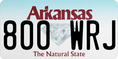 AR license plate 800WRJ