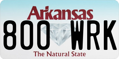 AR license plate 800WRK