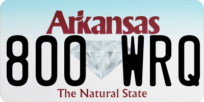 AR license plate 800WRQ