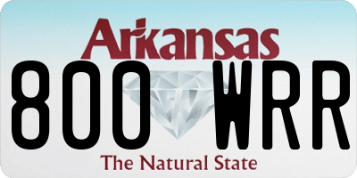 AR license plate 800WRR