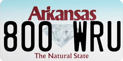 AR license plate 800WRU