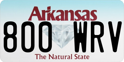 AR license plate 800WRV