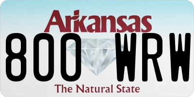 AR license plate 800WRW