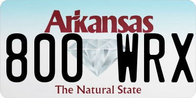 AR license plate 800WRX