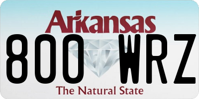 AR license plate 800WRZ