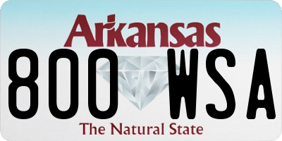 AR license plate 800WSA