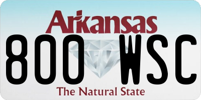 AR license plate 800WSC