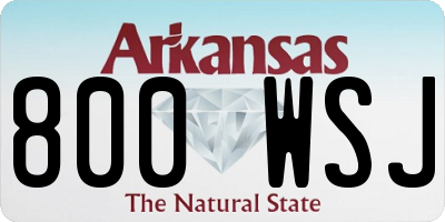 AR license plate 800WSJ