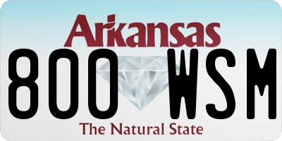 AR license plate 800WSM