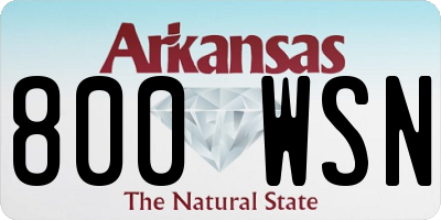 AR license plate 800WSN