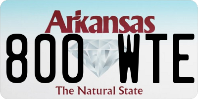 AR license plate 800WTE