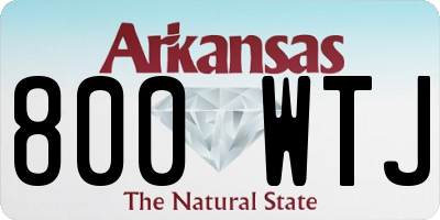 AR license plate 800WTJ