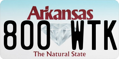 AR license plate 800WTK