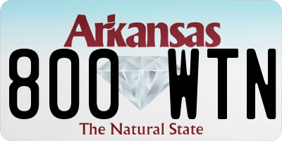 AR license plate 800WTN
