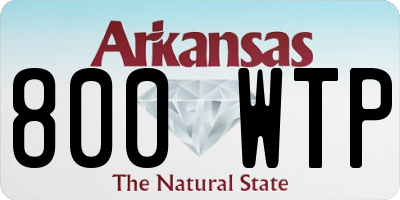 AR license plate 800WTP
