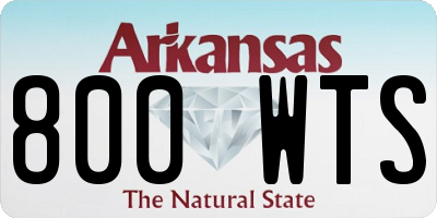 AR license plate 800WTS