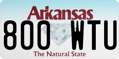 AR license plate 800WTU
