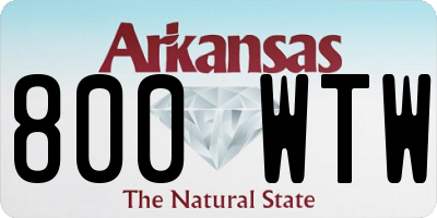 AR license plate 800WTW