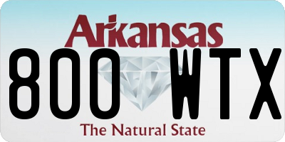 AR license plate 800WTX