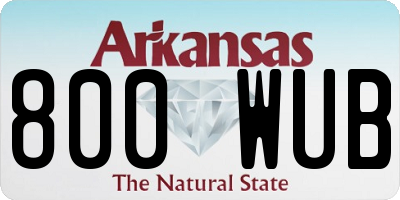 AR license plate 800WUB