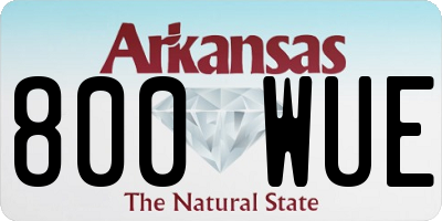 AR license plate 800WUE