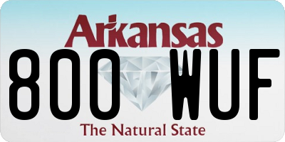 AR license plate 800WUF