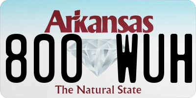 AR license plate 800WUH