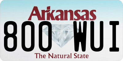 AR license plate 800WUI